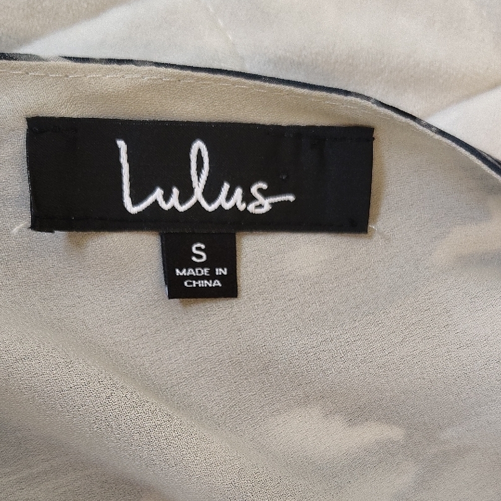 Lulus Silver and Black High Low Sundress with Pleated Slit Size S - Picture 2 of 10